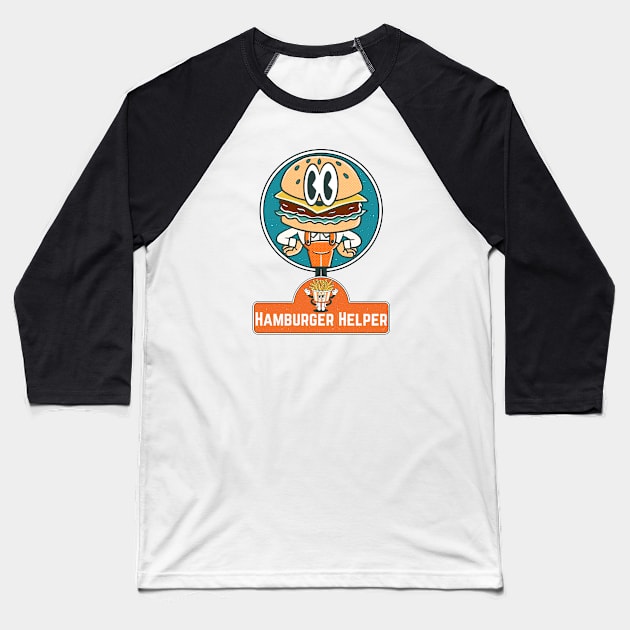 Hamburger Helper Baseball T-Shirt by HaMa-Cr0w